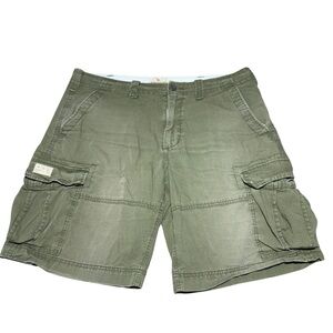 Vintage Mens Cargo Shorts Size 40 Olive Green Utility Summer Relaxed Trails